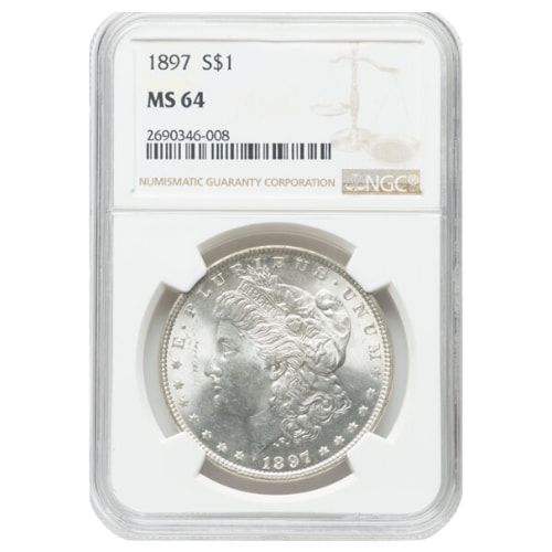 1897\u0020NGC\u0020MS\u002D64\u0020Morgan\u0020Silver\u0020Dollar\u0020Coin