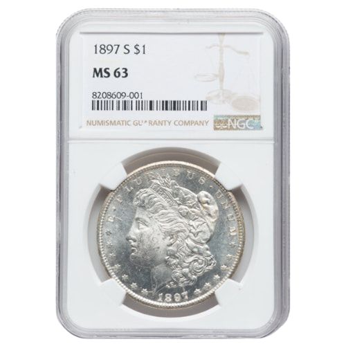 1897\u002DS\u0020NGC\u0020MS\u002D63\u0020Morgan\u0020Silver\u0020Dollar\u0020Coin