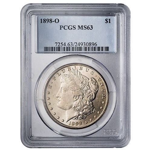 1898\u002DO\u0020PCGS\u0020MS\u002D63\u0020Morgan\u0020Silver\u0020Dollar\u0020Coin