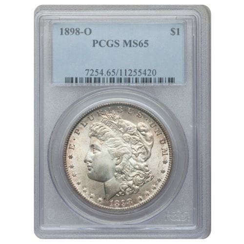 1898\u002DO\u0020PCGS\u0020MS\u002D65\u0020Morgan\u0020Dollar\u0020Silver\u0020Coin
