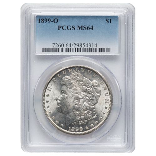1899\u002DO\u0020PCGS\u0020MS\u002D64\u0020Morgan\u0020Dollar\u0020Silver\u0020Coin