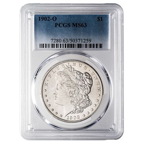 1902\u002DO\u0020PCGS\u0020MS\u002D63\u0020Morgan\u0020Silver\u0020Dollar\u0020Coin