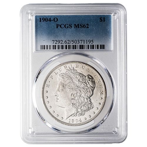 1904\u002DO\u0020PCGS\u0020MS\u002D62\u0020Morgan\u0020Silver\u0020Dollar\u0020Coin