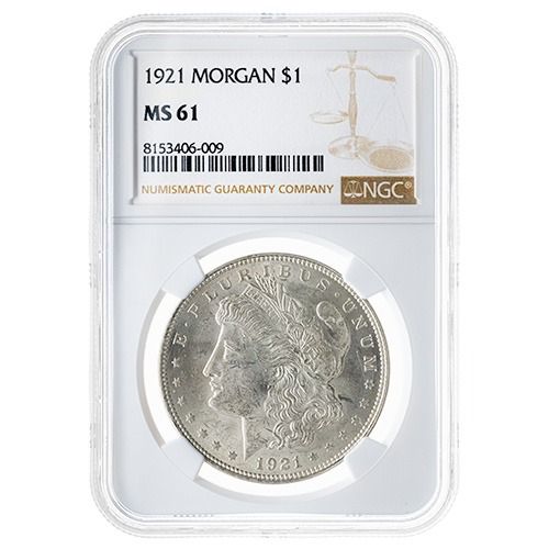 1921\u0020NGC\u0020MS\u002D61\u0020Morgan\u0020Dollar\u0020Silver\u0020Coin