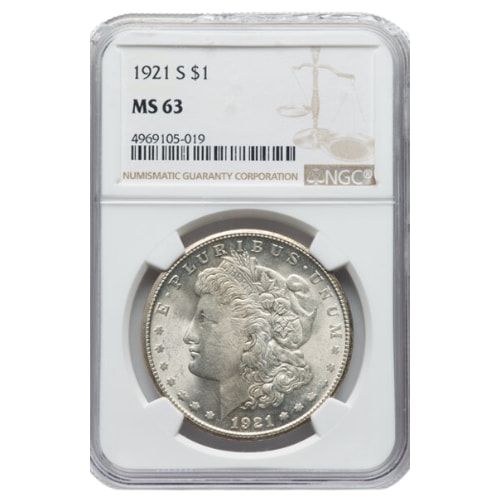 1921\u002DS\u0020NGC\u0020MS\u002D63\u0020Morgan\u0020Silver\u0020Dollar\u0020Coin