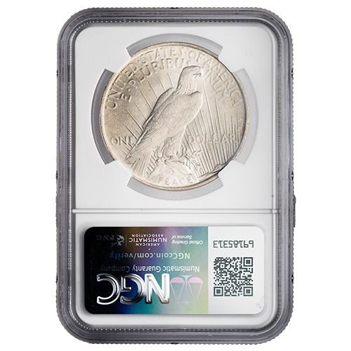 1923年 $1 リバティ 銀貨 MS62 NGC ピースダラー 1923 NGC MS-62 Peace Dollar Silver Coin Free Shipping