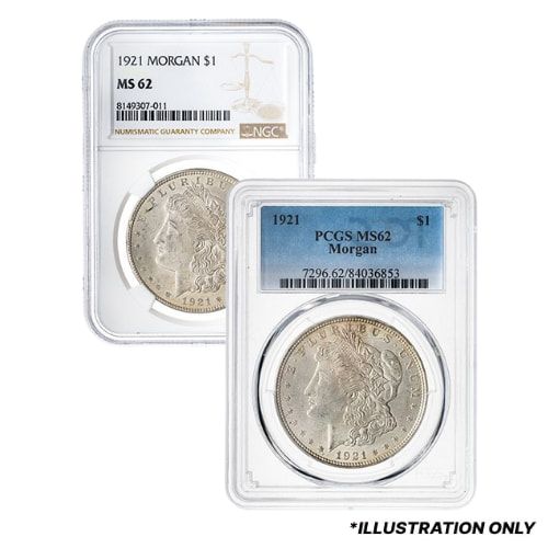 1921\u0020NGC\u002FPCGS\u0020MS\u002D62\u0020Morgan\u0020Dollar\u0020Silver\u0020Coin