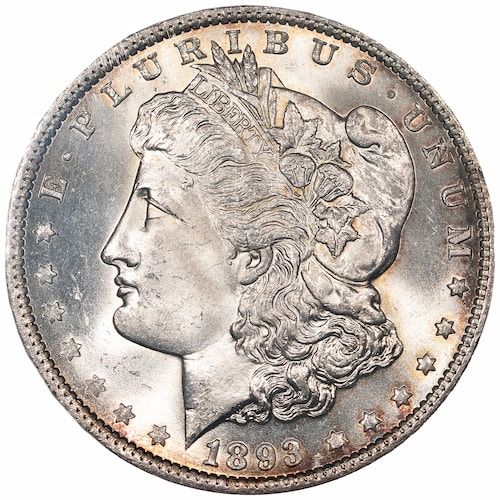 Buy 1893 US Morgan Silver Dollar NGC MS-64 CAC - Old Fatty Holder