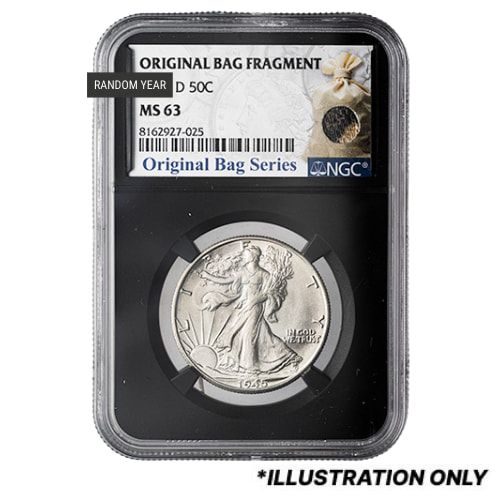 1916\u002D1947\u0020NGC\u0020MS\u002D63\u0020Walking\u0020Liberty\u0020Half\u0020Dollar\u0020Coin\u0020\u002D\u0020Original\u0020Bag\u0020Fragment