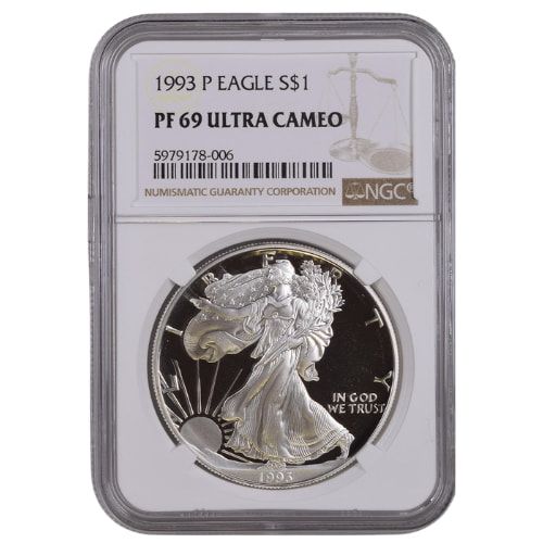 1993\u002DP\u0020NGC\u0020PF\u002D69\u00201\u0020oz\u0020American\u0020Silver\u0020Eagle\u0020Proof\u0020Coin