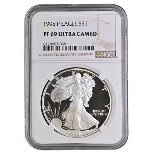 1995\u002DP\u0020NGC\u0020PF\u002D69\u00201\u0020oz\u0020American\u0020Silver\u0020Eagle\u0020Proof\u0020Coin