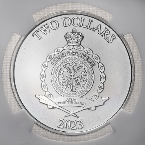 2023 1 oz Mint Error NGC MS-69 Obverse Struck Thru Tree of Life