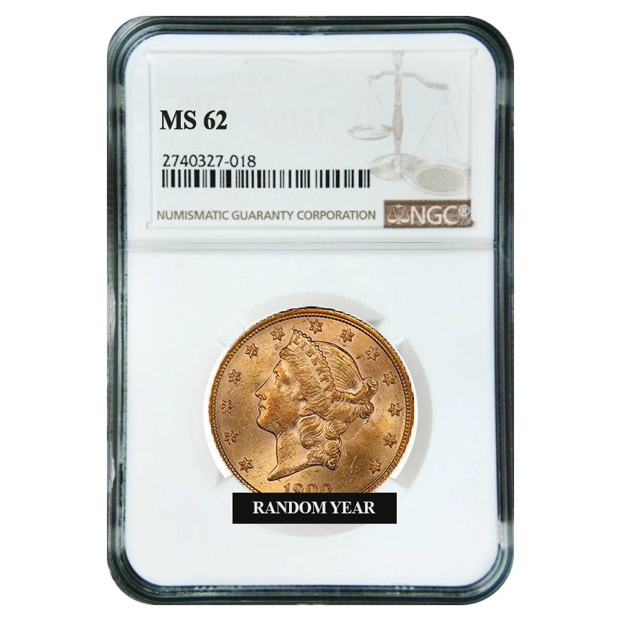 Buy $20 MS-62 Liberty Double Eagle Gold Coin (NGC or PCGS