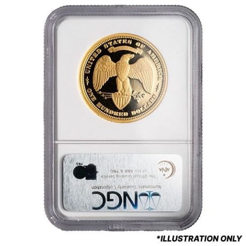 1876 NGC Gem 1 oz Union George T. Morgan Proof Smithsonian Gold Round