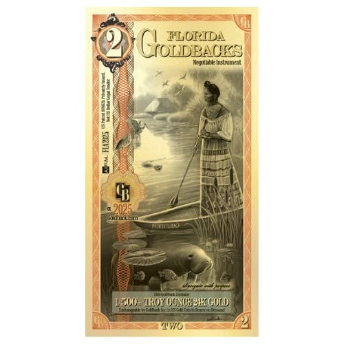 Gold\u0020Aurum\u0020Florida\u00202\u0020Goldback\u0020Note\u0020\u002824K\u0029