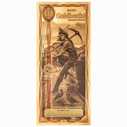 Gold\u0020Aurum\u002024K\u0020Idaho\u002010\u0020Goldback\u0020Note