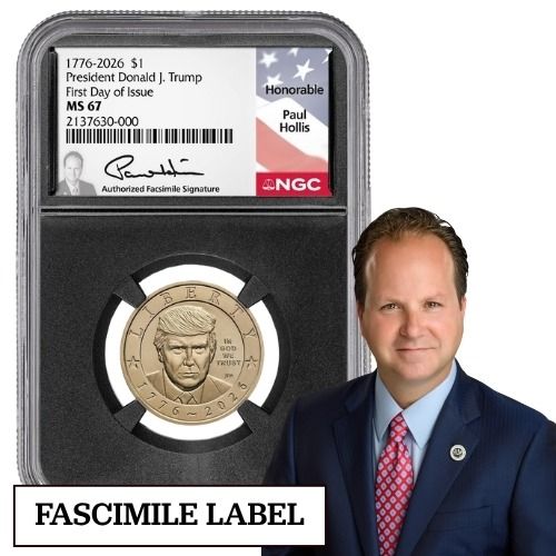 Buy 2026-P US Semiquincentennial Trump Dollar NGC MS-67 FDOI Paul