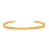 Dual Finish Crossover 24k Gold Bangle| SD24K 