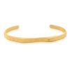 Gold Signet Wrist Cuff Hammered 24k Bangle| SD24K Jewelry
