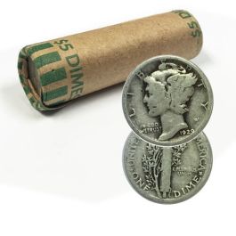 $5 Face Value - 90% Silver Mercury Dimes