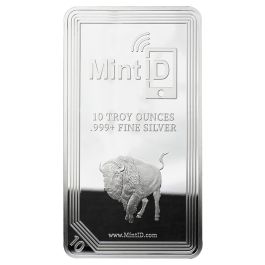 10 oz MintID Buffalo Silver Bar (AES-128 Encrypted)