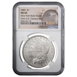 Buy 1885 NGC MS-64 Silver Morgan Dollar - New York Bank