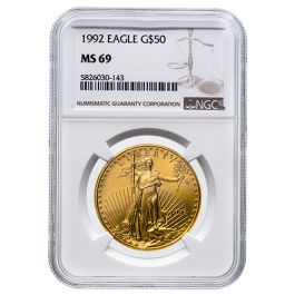 Buy 1992 NGC MS-69 1 oz American Gold Eagle Coins - Free Shipping