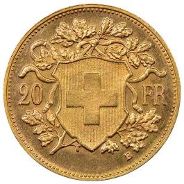 20 Franc Swiss Gold Coin Avg Circulated - Random Year