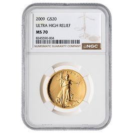 2009 (MMIX) NGC MS-70 Ultra High Relief $20 Double Eagle Coin