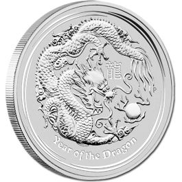 2012 1 oz Perth Year of the Dragon Silver Coin - Lunar Series II