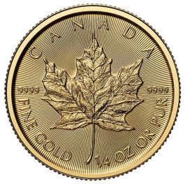 Buy 2025 1/4 oz Canadian Gold Maple Leaf Coin BU | SD Bullion