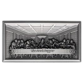 2025 2 oz The Last Supper Antiqued Ultra High Relief Stacker South Korea - KOMSCO Silver Bar
