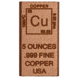 5 oz Chalcolithic Metals Element Cast Copper Bar