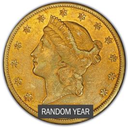 $20 Liberty Double Eagle Gold Coin (VF) - Random Year