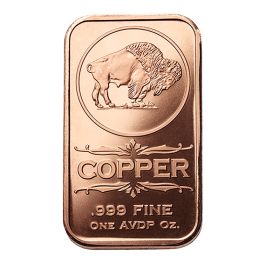 1 oz Buffalo Copper Bar - Osborne Mint