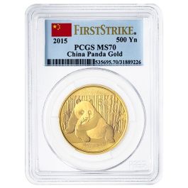 Buy 2015 PCGS MS-70 First Strike 1 oz Chinese Panda Gold Coin | SD