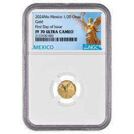 Buy 2024 NGC PF-70 First Day of Issue 1/20 oz Mexican Gold