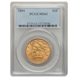 PCGS MS-62 1894 $10 Liberty Eagle Gold Coin