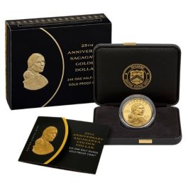 2025-W 1/2 oz 25th Anniversary Sacagawea Dollar 24k Proof Gold Coin