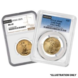 NGC/PCGS MS-69 1/2 oz American Gold Eagle Coin - Random Year
