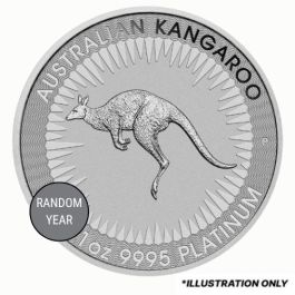 1 oz Australian Platinum Kangaroo Coin (Random Year, BU)