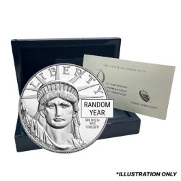 1 oz US Platinum Eagle Proof Coin w/ Box and COA – Random Year