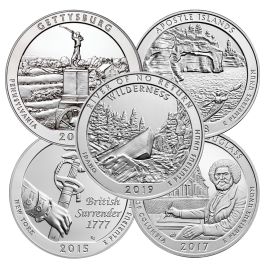 5 oz ATB America The Beautiful Silver Coin - Random Year