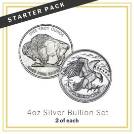 Buy 4 oz Silver Bullion - Starter Pack | SD Bullion