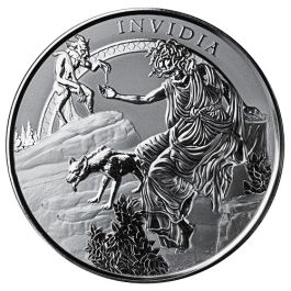 Buy 5 oz Invidia - Envy: Seven Deadly Sins Silver Reverse Proof