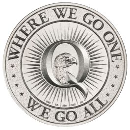 Qanon銀貨　B 1オンス　BU 1枚 1 oz Intaglio Qanon Silver Round | SD Bullion