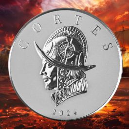 2024 5 oz Cortes Silver Coin - Commander Series