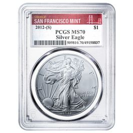 Buy 2012-(S) PCGS MS-70 1 oz American Silver Eagle Coin Struck at