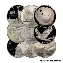 US $1 Commemorative 90% Silver Coin - BU/Proof - Random Year