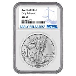 Buy 2024 NGC MS-69 Early Release 1 oz American Eagle Silver Coins